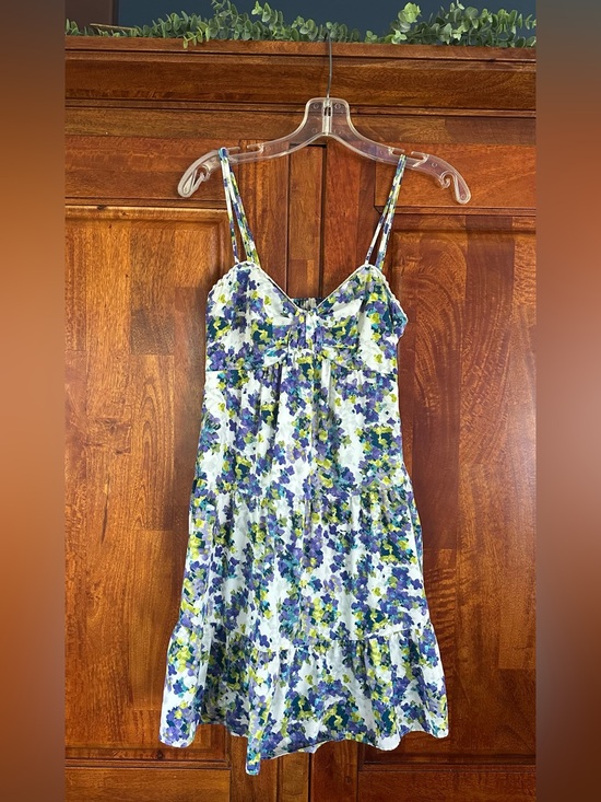 Jessica Simpson Dresses & Skirts - Jessica Simpson White Floral Sundress with Blue and Green Print